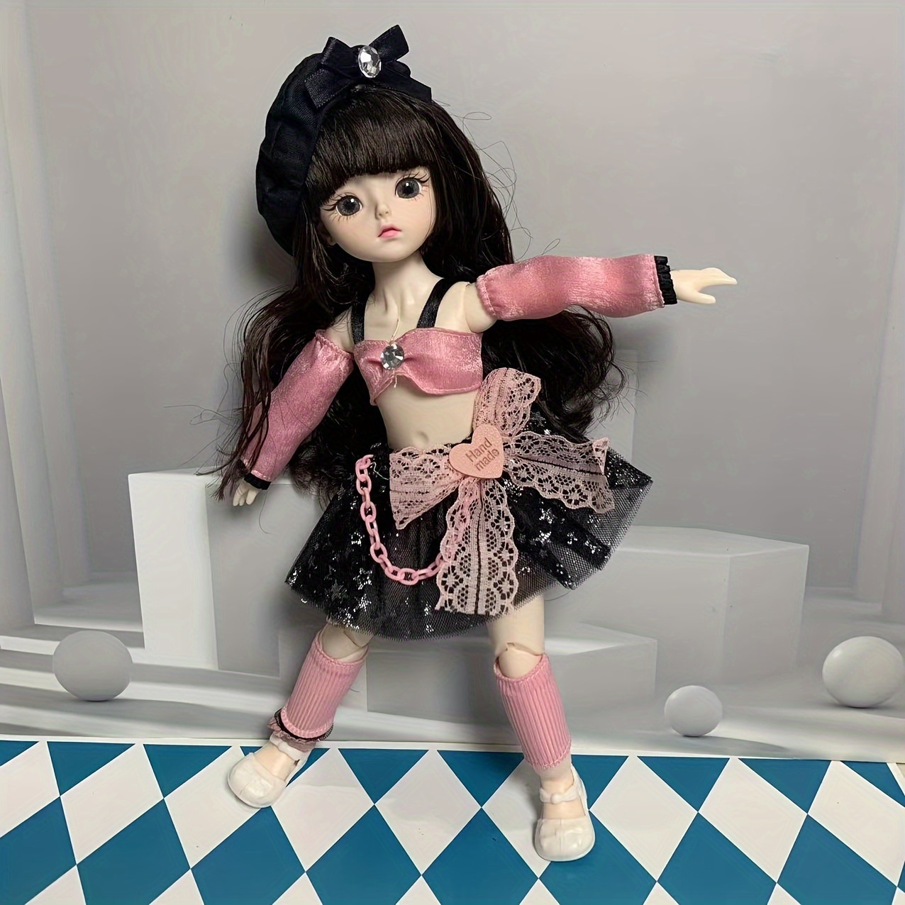 Cute Clothing, Cosplay Doll, Lace Yarn Dress Set Doll, Kawaii  Cartoon Game Activity Joint Toy, Simulative BJD Doll, Birthday Christmas