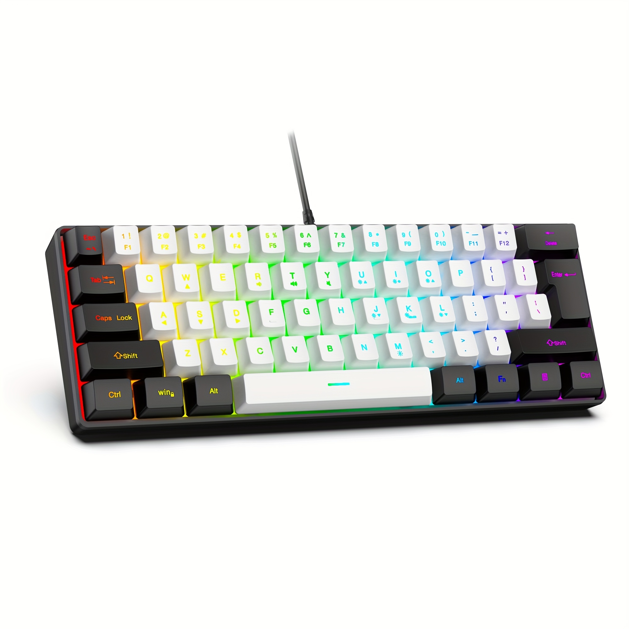 xni thin film keyboard 61 key compact office gaming wired - Temu