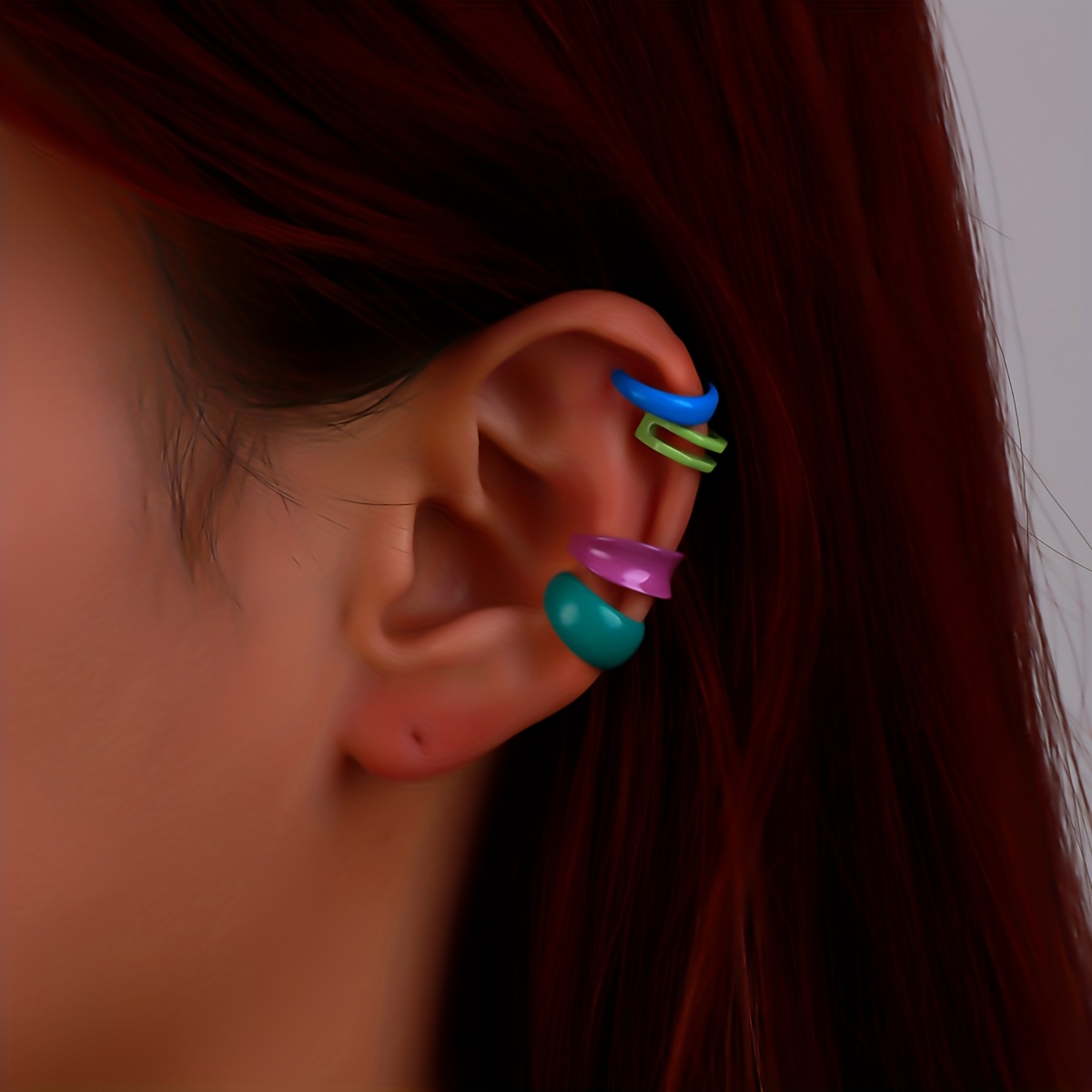 4pcs Clip Earrings Set for Women, Non Piercing Design