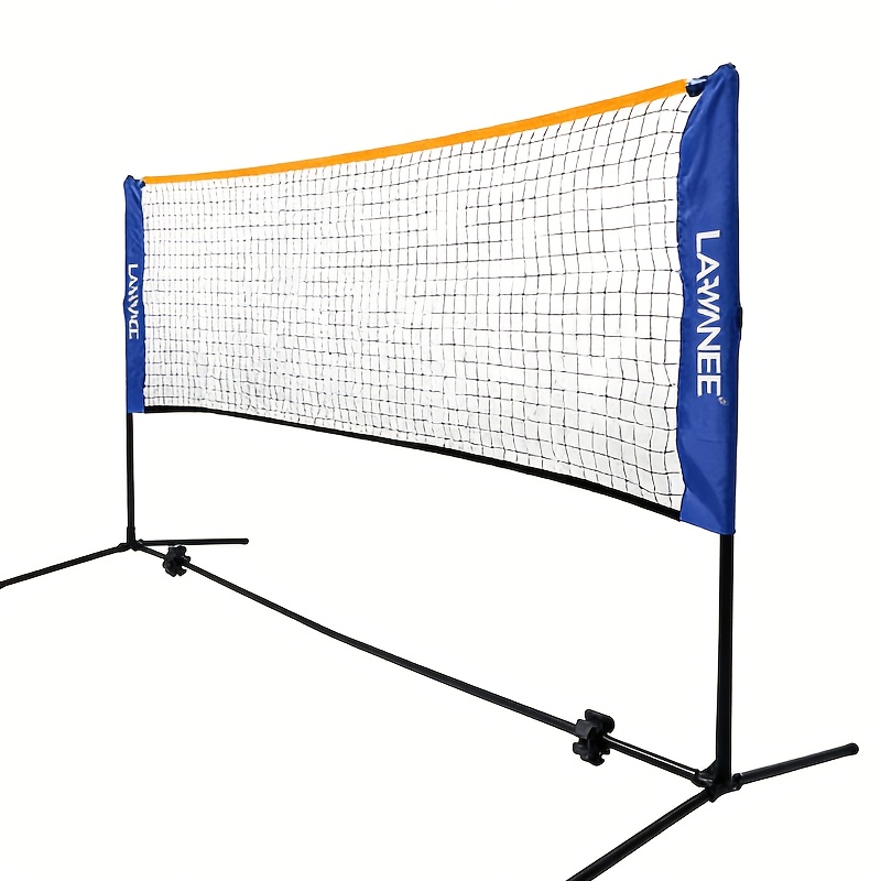 3 Meter Badminton Net. Has 3 Adjustable Of 155cm, 120cm, And 107cm Needs. Sturdy Golden Metal Tube, Stable Structure Without Shaking. Pe Net, Durable.