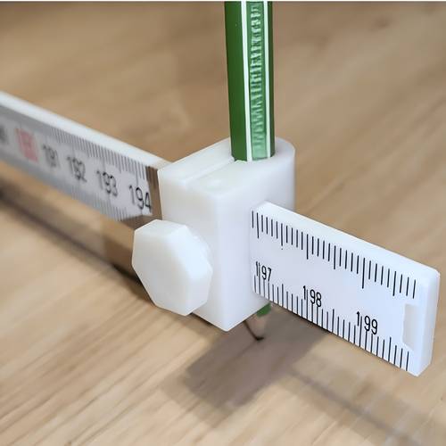 1pc 7Mm Pencil Hole Woodworking Marking Tool, Compass Tool Set on Ruler, Easy Imitation Gauge Measuring Tool Measurement And Design Tools, Building Marking Tools