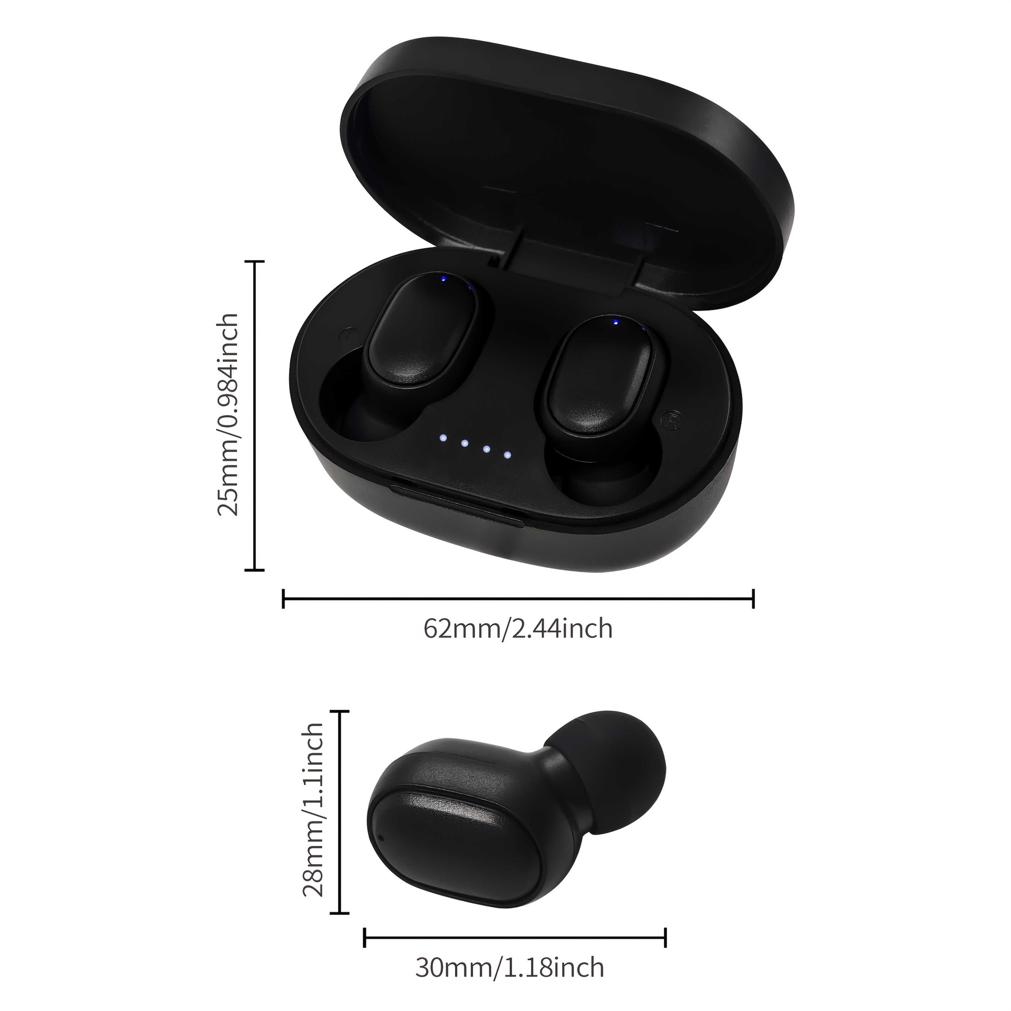 imagen del artículo   auriculares inalámbricos  , auriculares internos tws, auriculares deportivos inalámbricos para   y juegos, para ios/ 