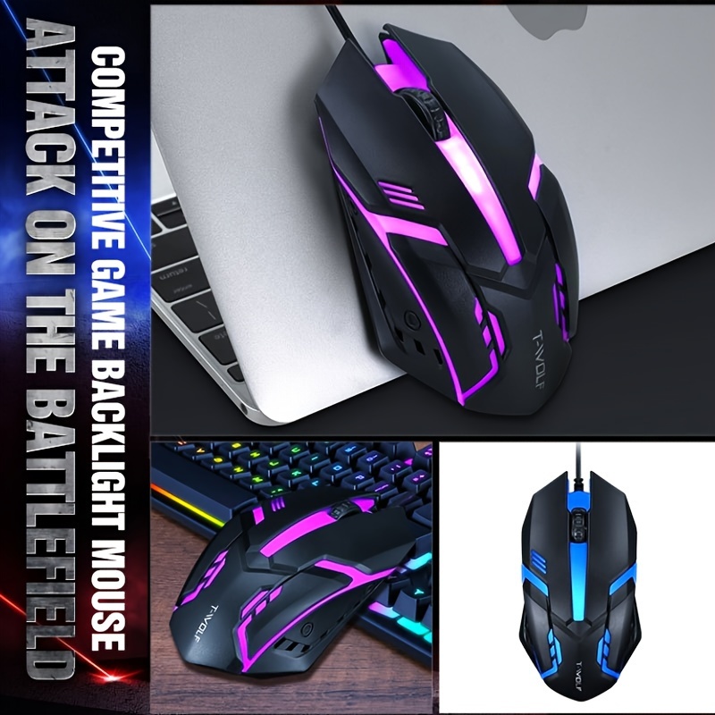 

Stylish Gaming Mouse With Led Macro & Breathing Lights - Ideal For Pc And Laptop , Plastic Construction