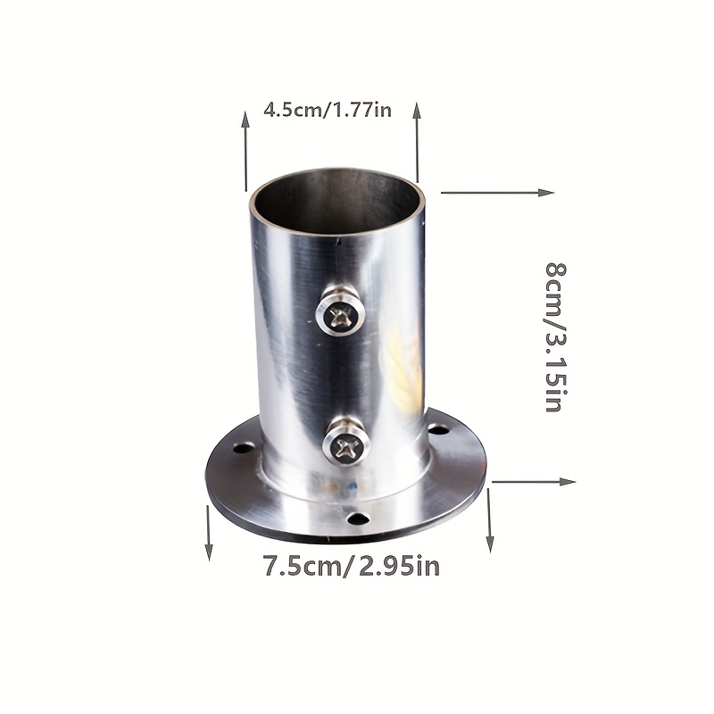 TEMU A Pool Ladder Fixing Base, With A Stainless Steel Round Tube Base, A Mounting Accessory For Use With Extended Pool Ladders, A Wardrobe Clothes