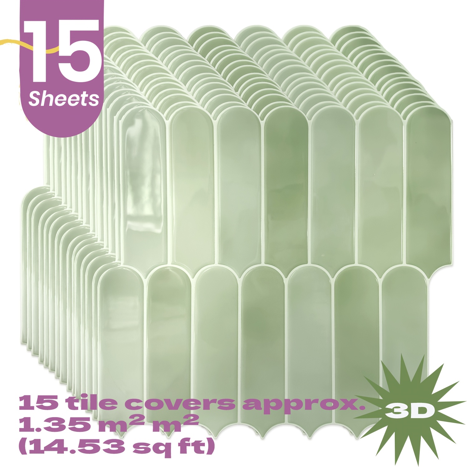 TEMU Azulejos de pared autoadhesivos gruesos mejorados de 30×30 cm, protector contra salpicaduras impermeable para cocina, baño, RV, decoración para