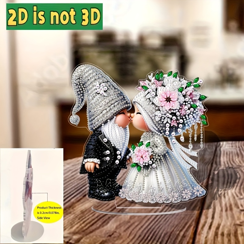 2d/flat Diy Diamond Painting Kit, Hand-pierced Diamond, Irregular Acrylic Decoration Accessories Suitable For Craft Lovers