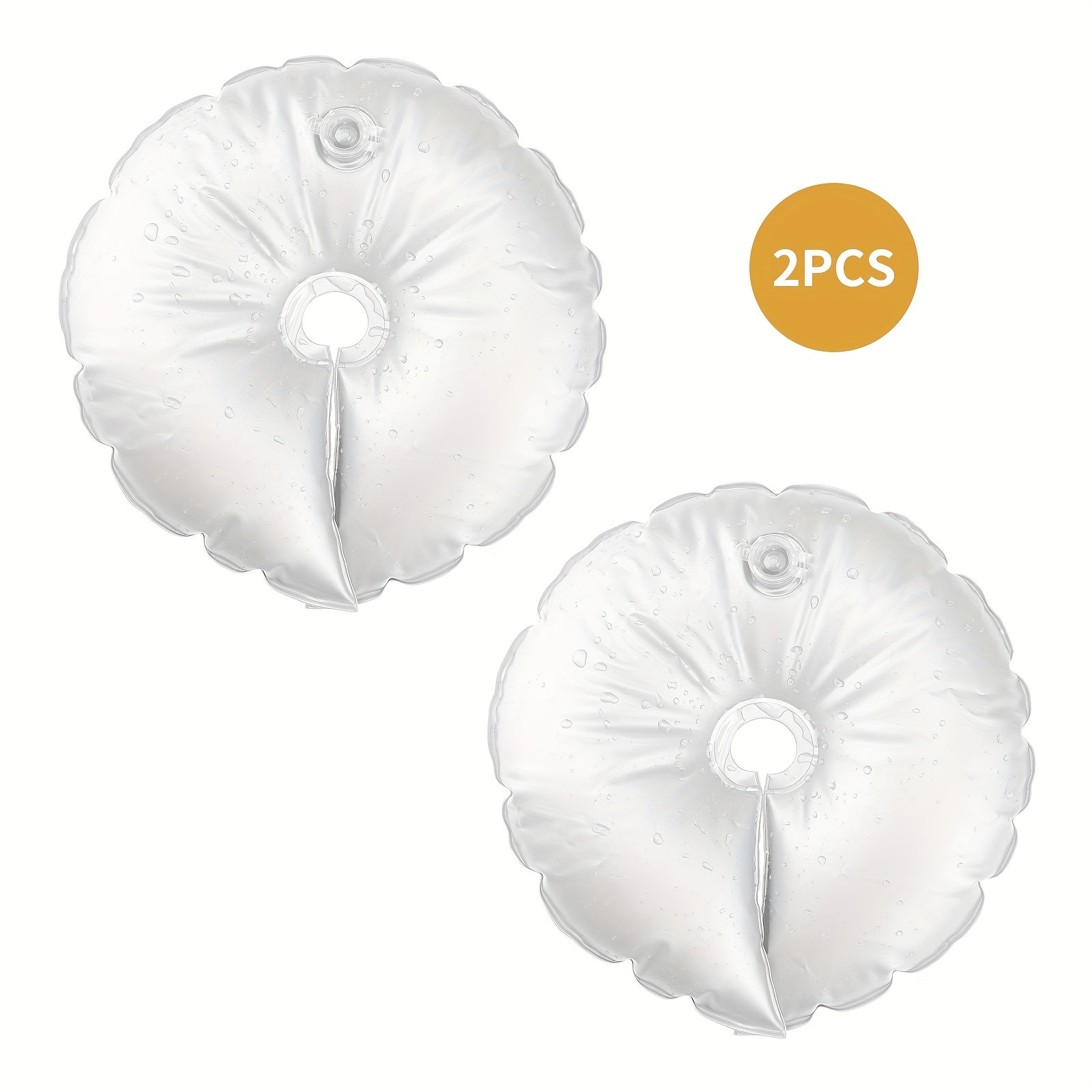 TEMU White Water Weight Bags For Balloon Column Stand And Balloon Arch Kit, Balloon Weights Pack Of 2, Circular Thickened Bag, Assemble Fillable Base For Party Supplies Christmas Gift