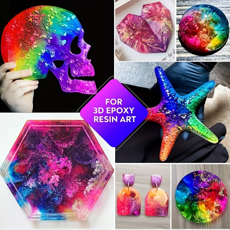 

24 Colors 10ml Each, Halo Dyeing Crystal Glue, 3d Epoxy Resin Art Ink Set, Diy Handmade Rendering Fluid, Crafts Jewelry Making Accessories, , 1-10l Capacity