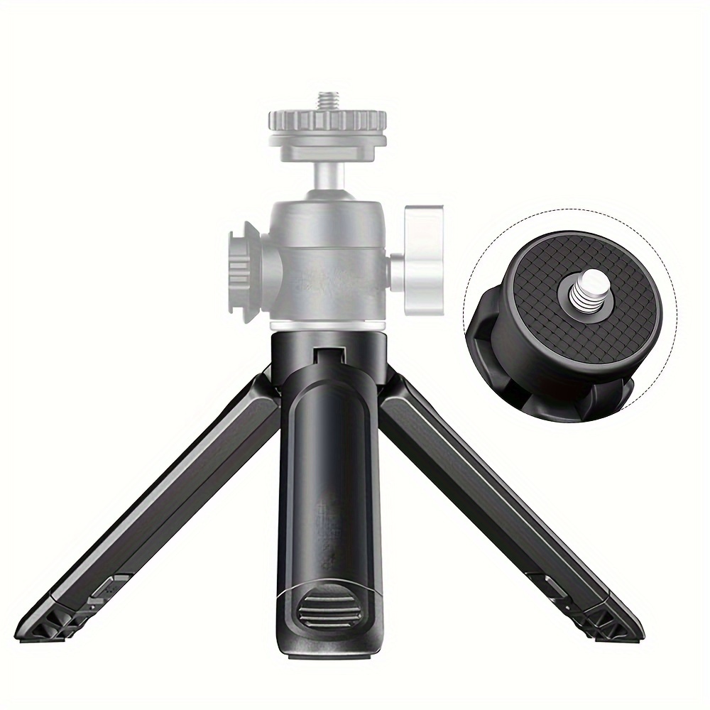 

Adjustable Mini Tabletop Tripod With Extendable Legs, Non-slip Feet & 1/4" Screw - Compatible With Ball Phone Clamps & Cameras