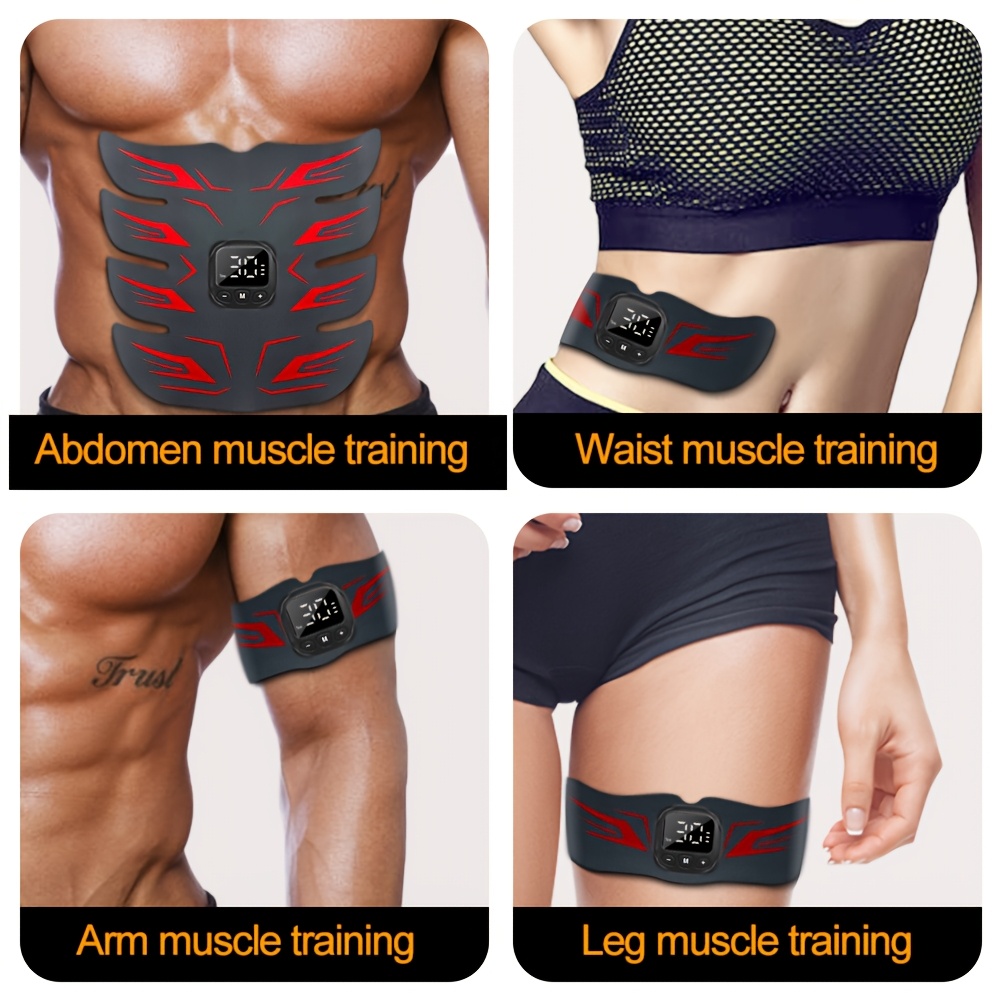 Portable Muscle Massager, EMS Muscle Stimulator, TENS Abdominal Muscle Massager,  , USB Charging - Full Body Workout for  , Hips, and Legs, Neck and Waist Massager for Women and Men