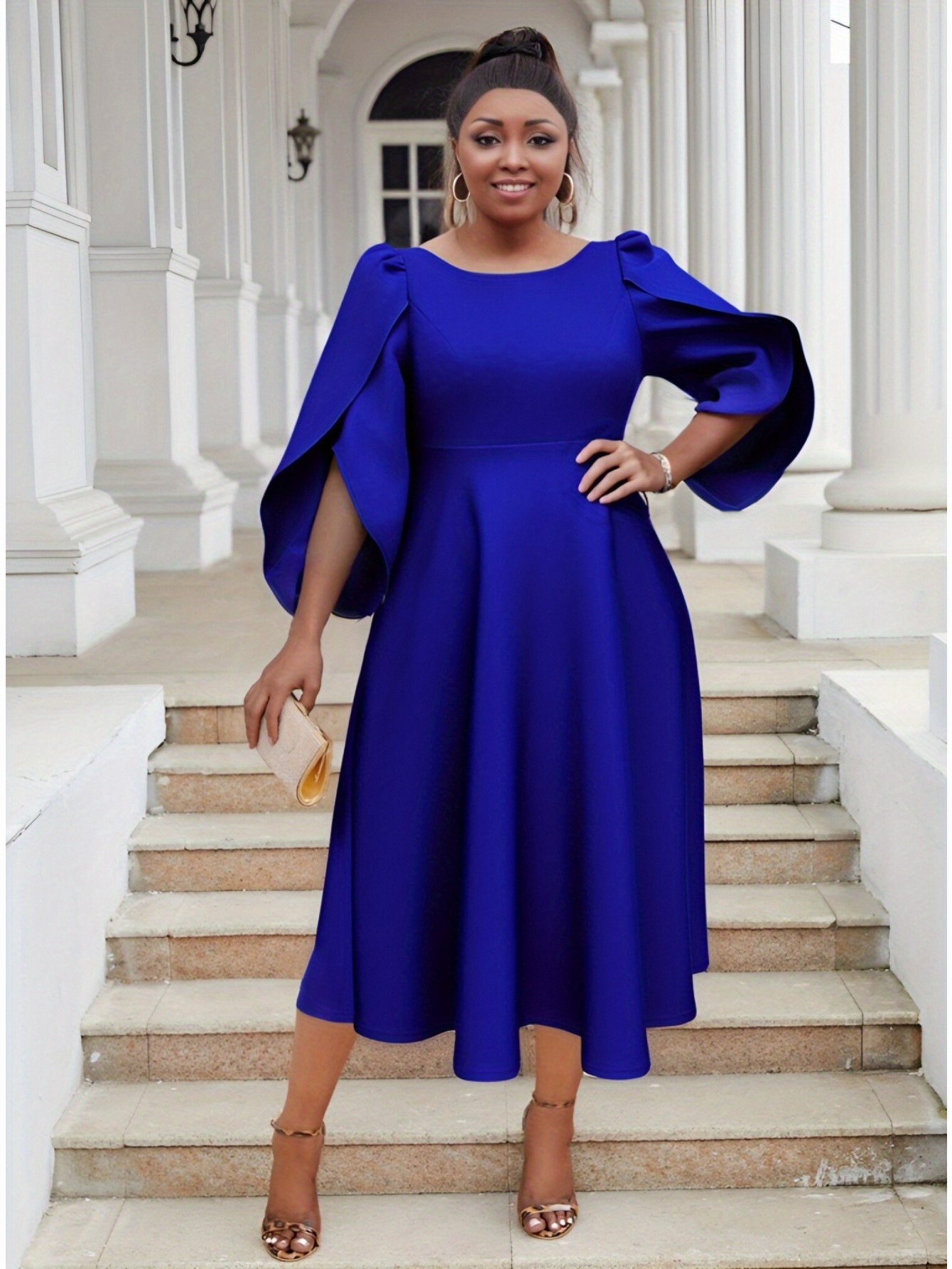 mid length plus size formal dresses DRESS+ Party Dress Wedding Dress Plus Size Mid-length main image 0