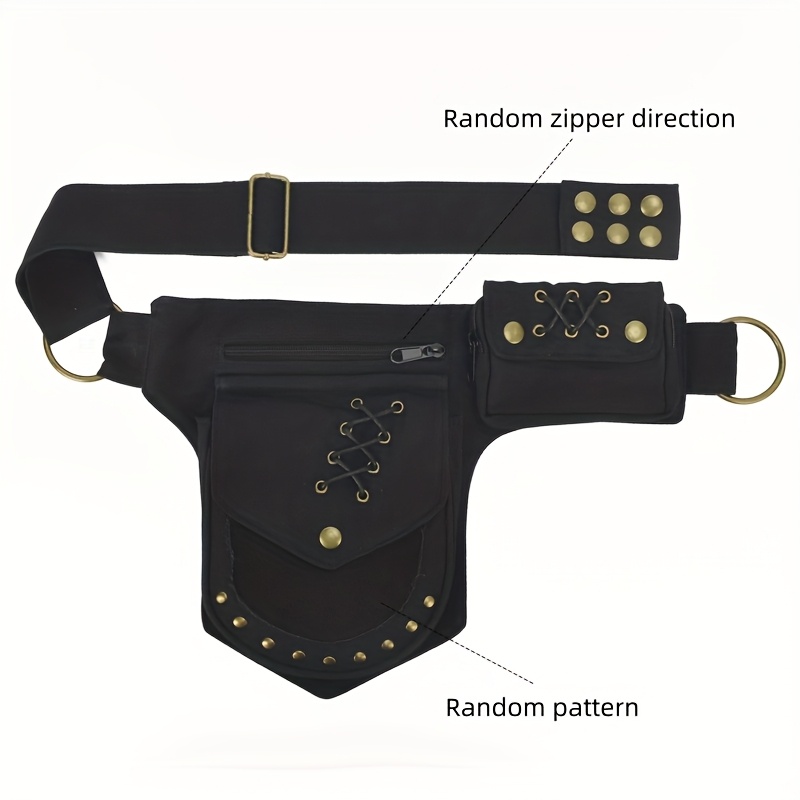 TEMU Fashionable Retro Studded Outdoor Casual Waist Bag For Women