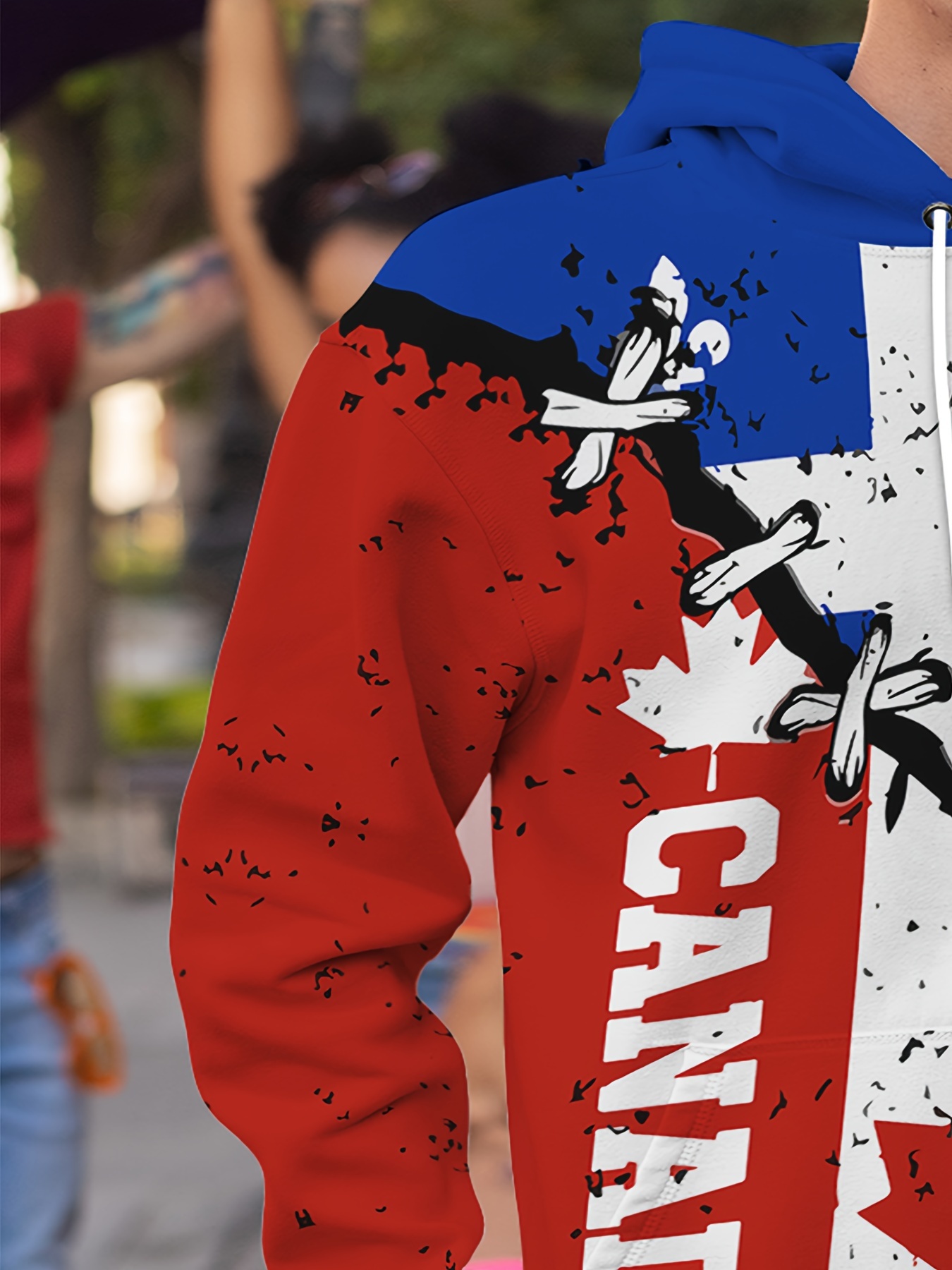 canada flag print hoodie cool hoodies men mens casual Temu Australia - Main Image