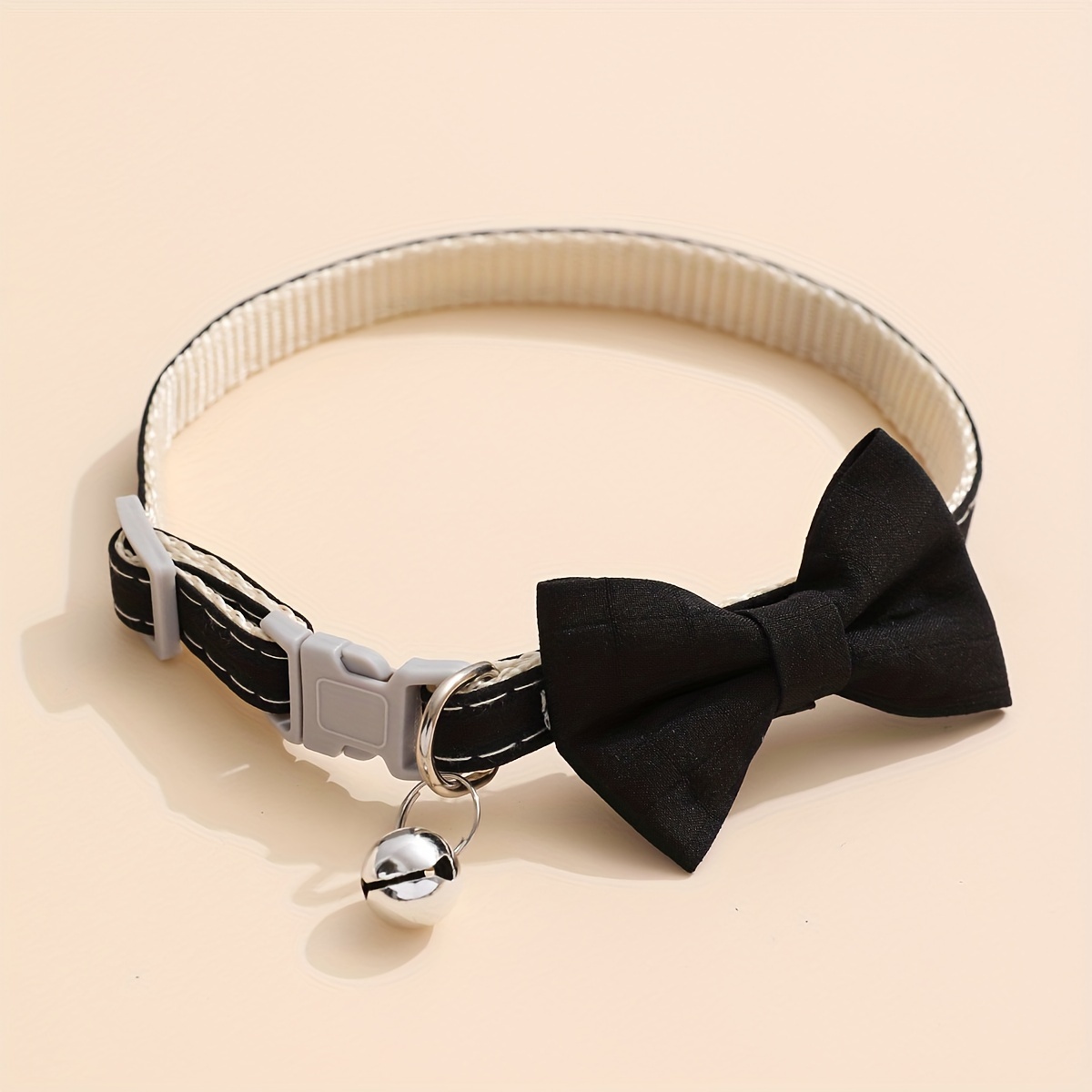 Adjustable Bow Tie Pet Collar - Nylon, Small