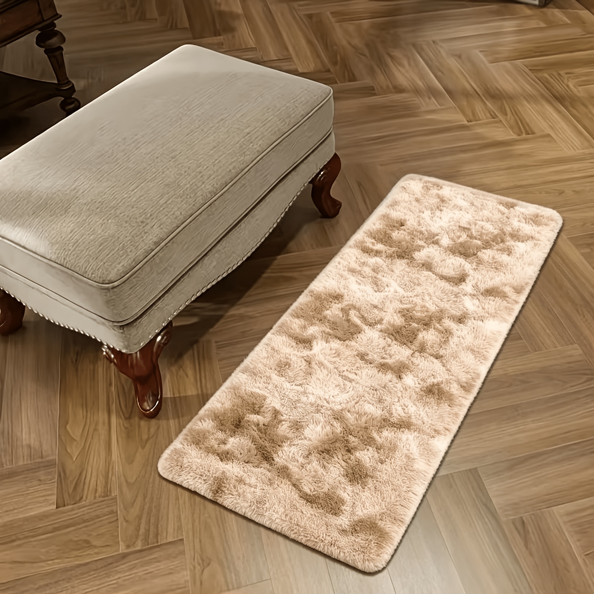 TEMU 1pc Kitchen Long Anti-slip Floor Mat, Bathroom Mat, , Bathroom Anti-slip Mat, Absorbent, Anti-slip, Machine Washable - Soft And Comfortable For