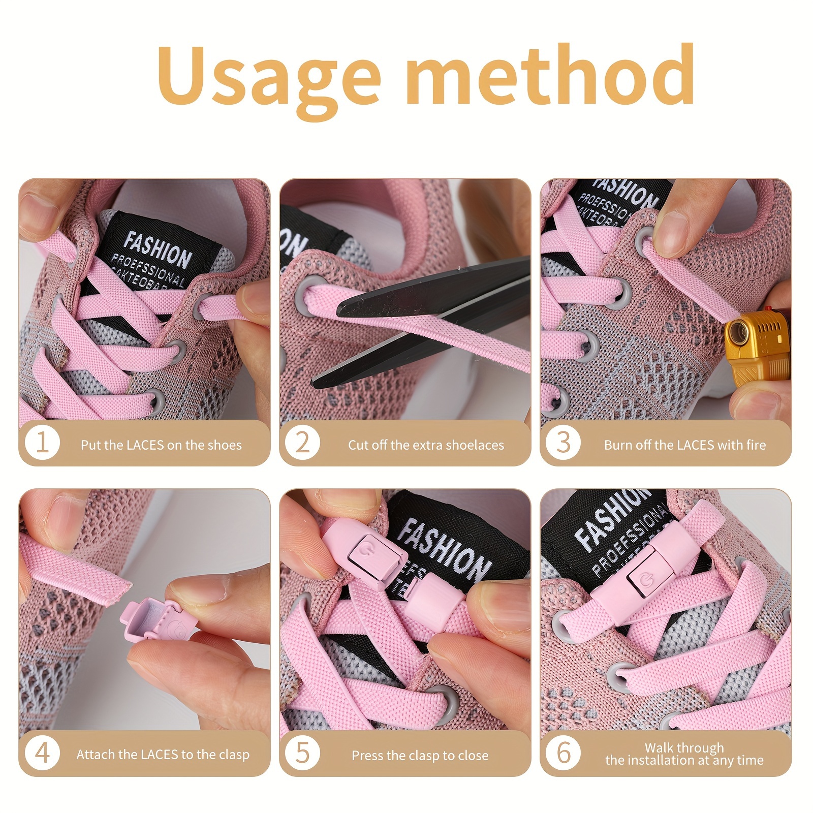 1 Pair Easy-Install Elastic Flat Shoelaces with Metal Buckles - No-Tie, Lightweight & Durable Polyester Blend - Ideal for Sneakers, Hiking & Casual Shoes - Handwashable, Shoe Accessories