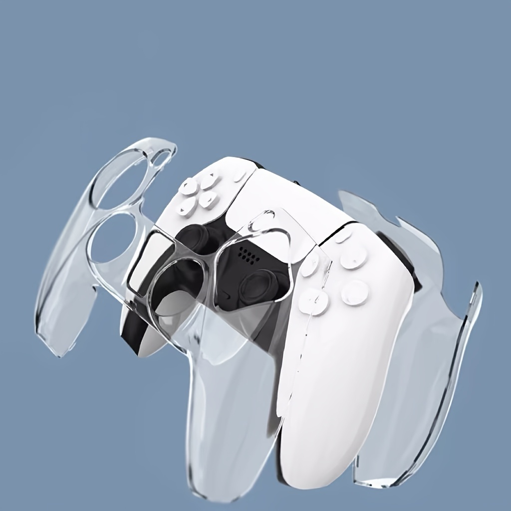 TEMU 2pcs, For Ps5, Game Controller Protective Case, Hd Transparent, Scratch-resistant And Wear-resistant