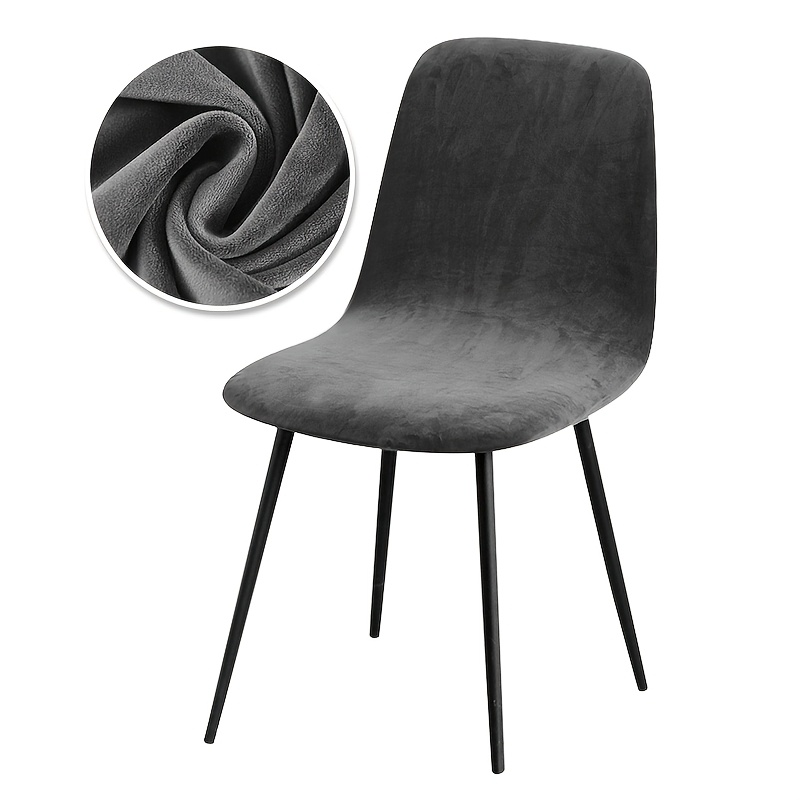 6pcs Velvet Fabric Short Back Chair Covers Small Size Adjustable Chair Covers Bar Chair For Dining Room Home