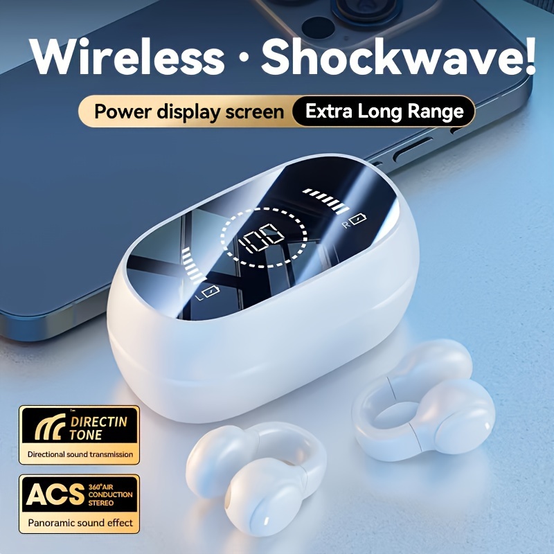 

Tws Clip-on In-ear Wireless Earbuds Stereo, Intelligent Noise-canceling, Long-range , And Sports/gaming Headset Features