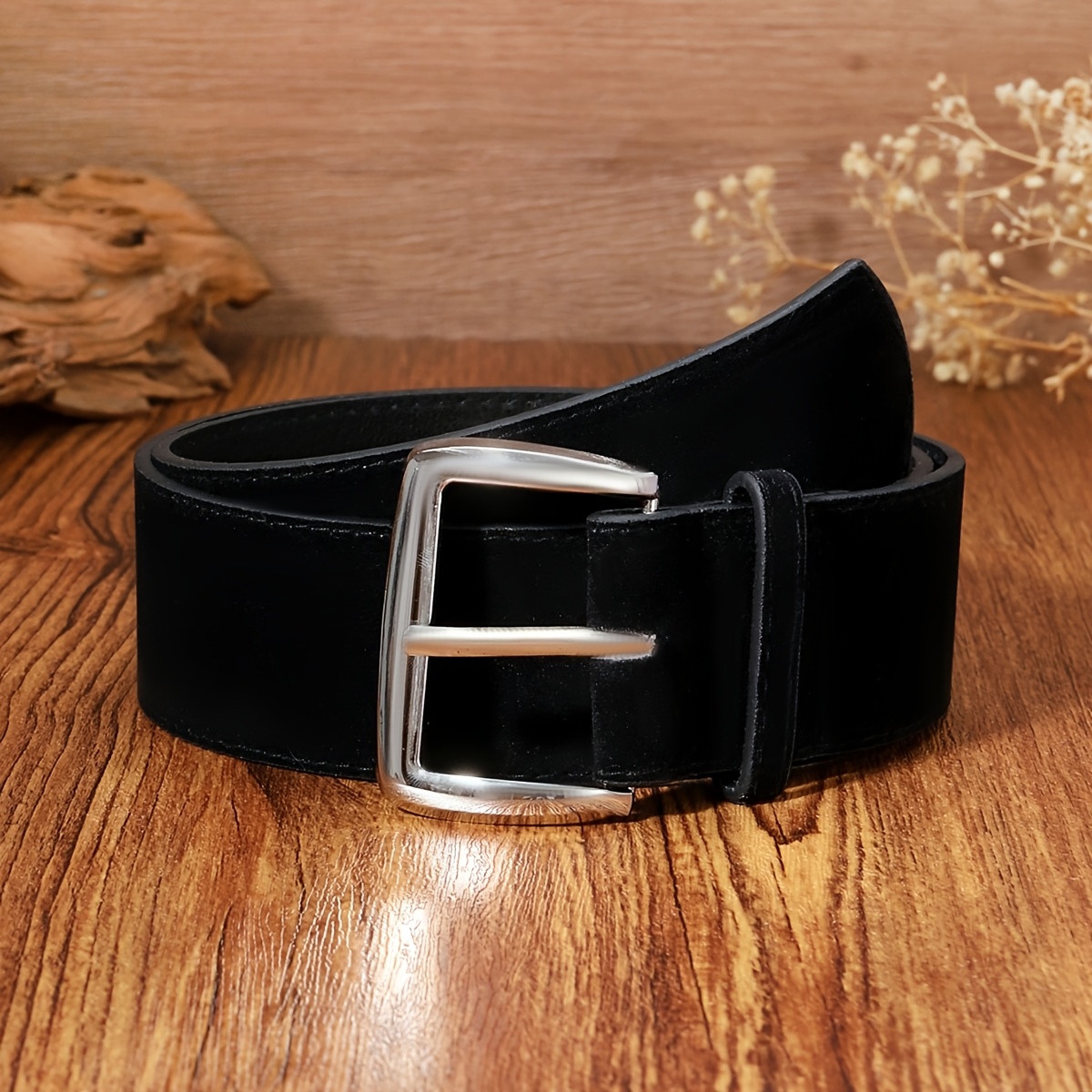 TEMU Cinturón ancho de 1 pieza para mujer de gamuza PU estilo vintage americano, de para faldas