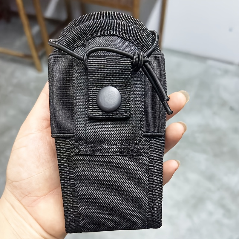 TEMU Outdoor Walkie-talkie Bag Multi-functional Phone Pouch Tactical Waist Bag Protective Case Handheld Table Bag Walkie-talkie Bag