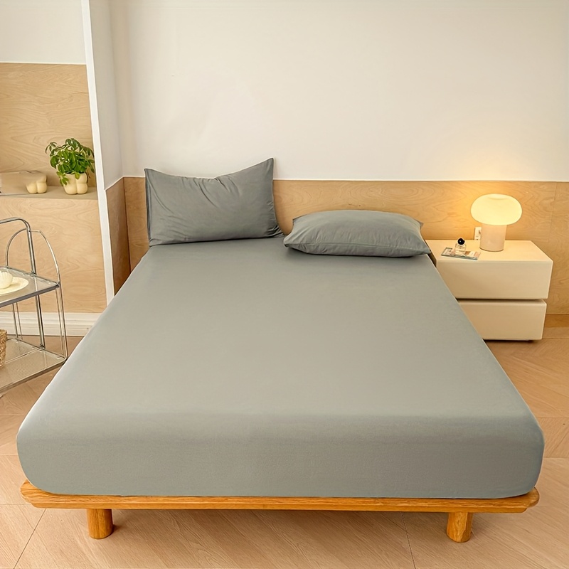 TEMU Set Of 3 Soft And Cozy Bed Sheets With A Mattress Cover, Featuring Cooling Bedspreads And A Layered Fitted Sheet In A Solid , Perfect For