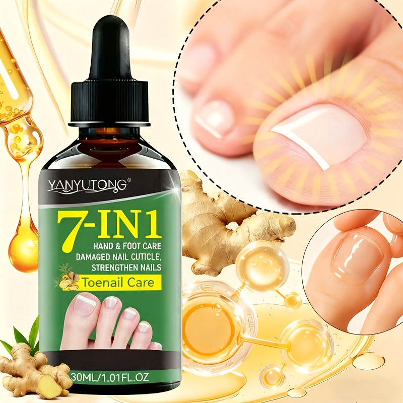 1.01oz Fast-Acting Turmeric Essential Oil Nail Strengthener Suitable for - Strengthen Weak, Split, Broken & Cracked Nails with Vitamin C & Glycerin - Daily Nail Care for Hands & Toenails, Moisturizing Polish (7-Day)