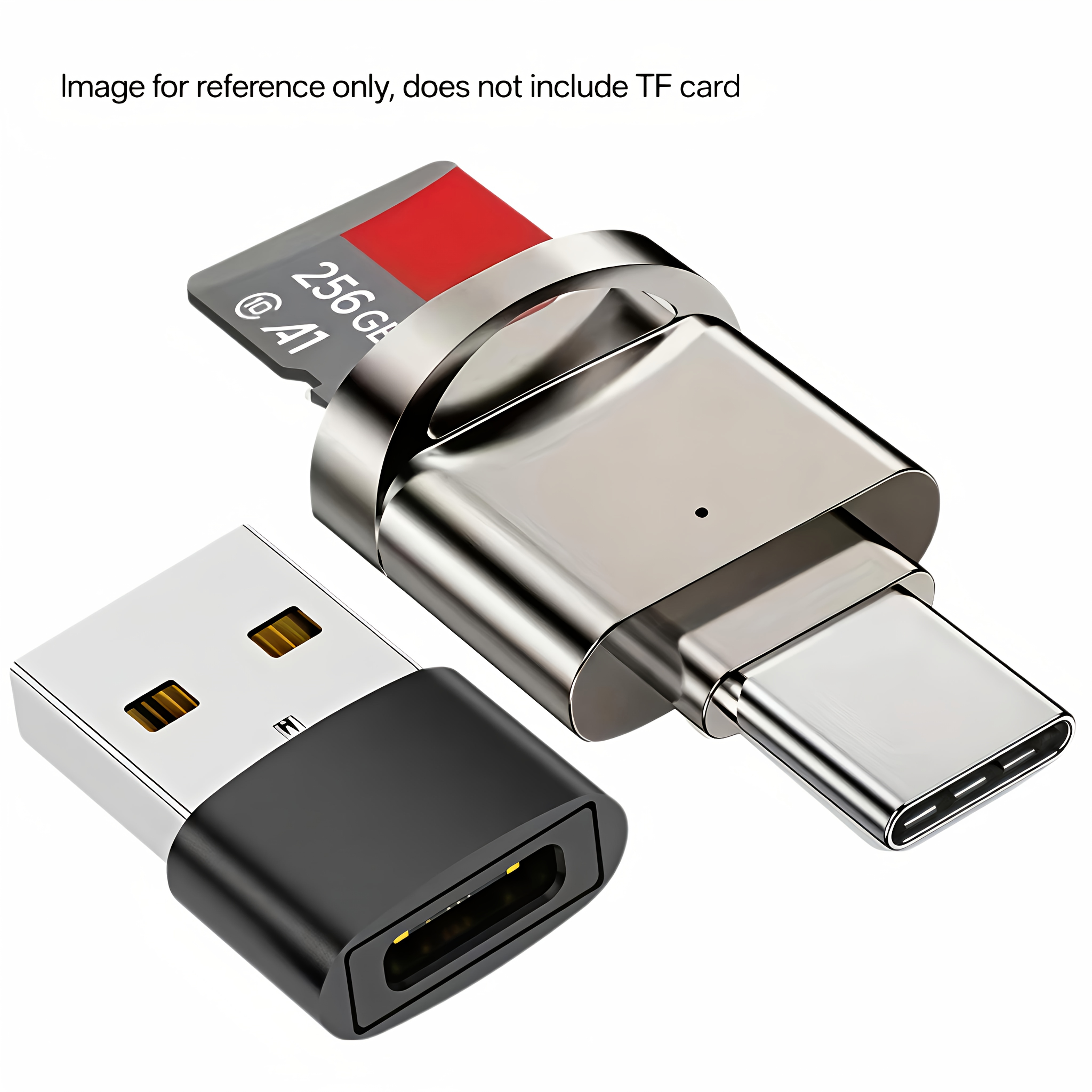 TEMU Lettore di schede Mini USB-Tipo C a SD/TF con adattatore USB e interfaccia - Compatibile con smartphone, tablet, dispositivi, memoria Micro SD,