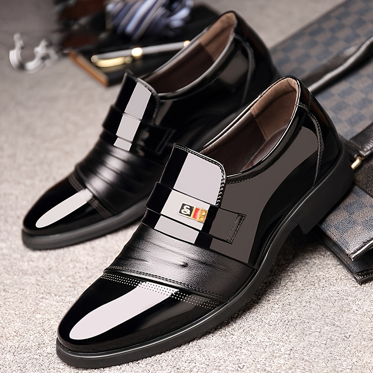 Chaussures habillées pour homme, Nouvelle arrivée Chaussures élégantes pour homme, Cadeau pour homme, Chaussures habillées décontractées d'affaires pour homme, Mocassins, Chaussures confortables pour homme, Chaussures antidérapantes pour pères d'âge moyen et âgés, Chaussures pour le travail, les