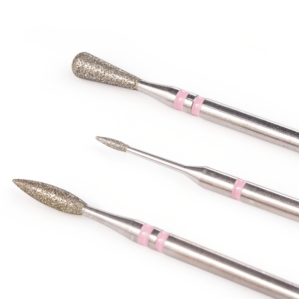 Image of 3pcs Nail Drill Bits Set, 3/32" Cuticle Clean Nail Bits, Fine Grit Nail File Bits For Electric Nail Drill, Manicure Pedicure Tools For Cuticle Removing, Nail Prep, Use