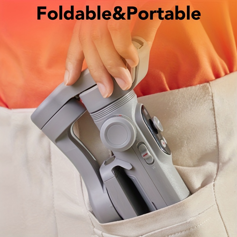a smartphone gimbal stabilizer featuring 3 axis stabilization and   compatible with     and iphone devices it   with a fill light and tripod and   auto tracking capabilities the   portable foldable Product details 5