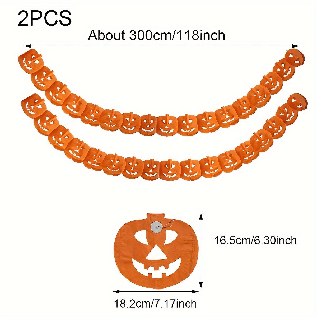 Image of 2pcs - Halloween 3d Pumpkin Paper Honeycomb Decorations, Suitable For Hanging In To Enhance The Festive Atmosphere