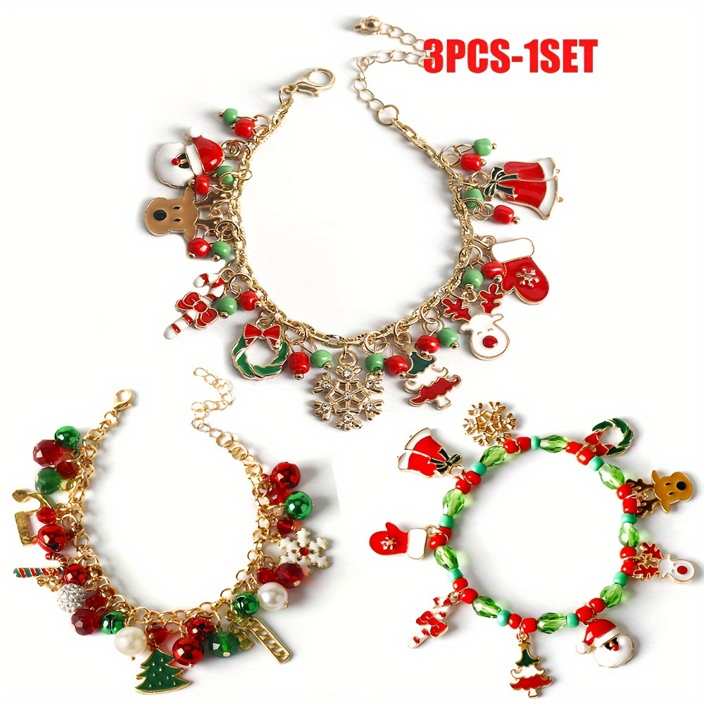 

3pcs/1set Christmas , & Pendants - Zinc Alloy, Jewelry For Women Men| For Parties &