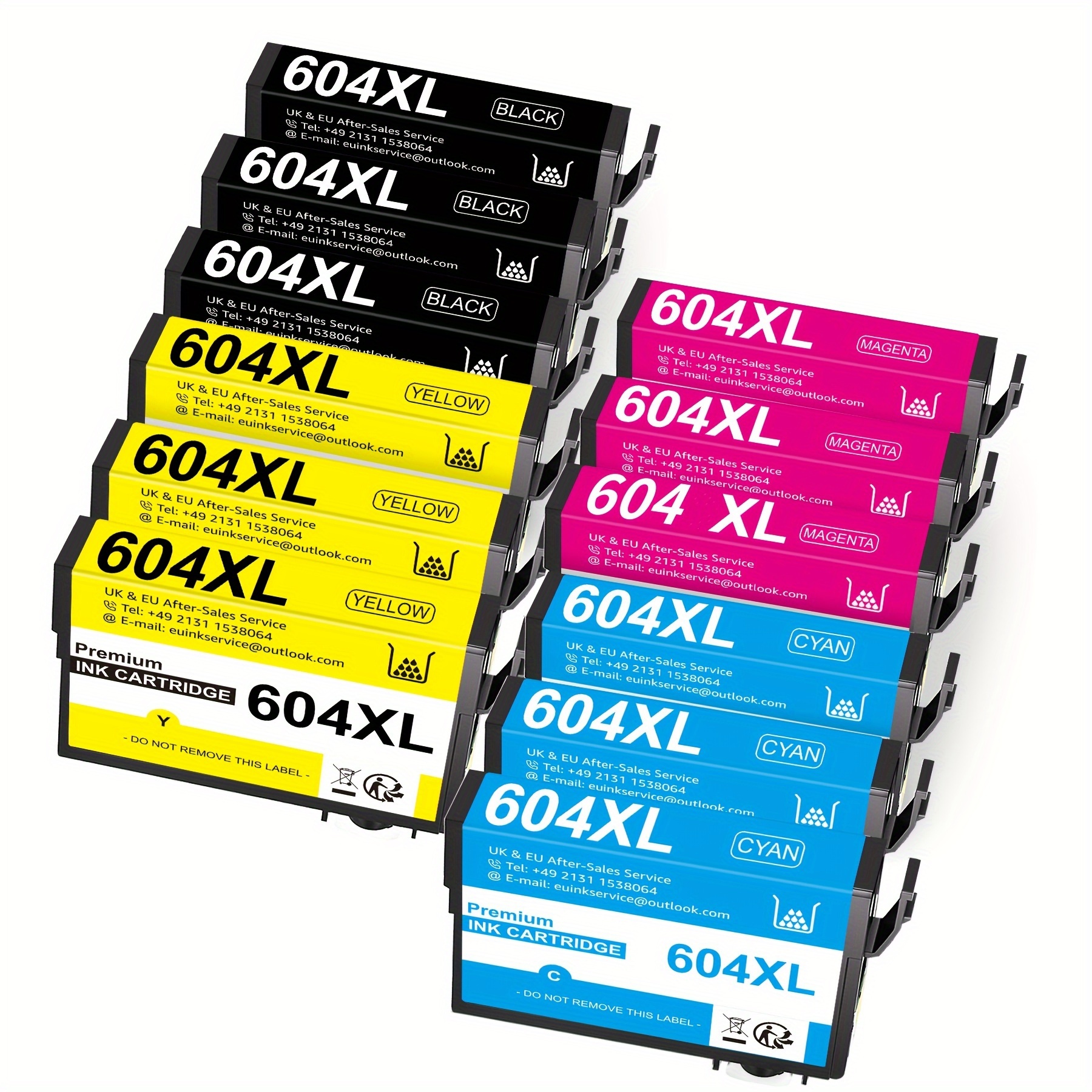 604 Xl Printer Cartridges Compatible With Epson 604xl Cartridges For Home Xp-3200 Xp-3205 Xp-4200 Xp-4205 Xp-2200 Xp-2205, Workforce Wf-2910 Wf-2930 Wf-2935 Wf-2950 (pack Of 12)