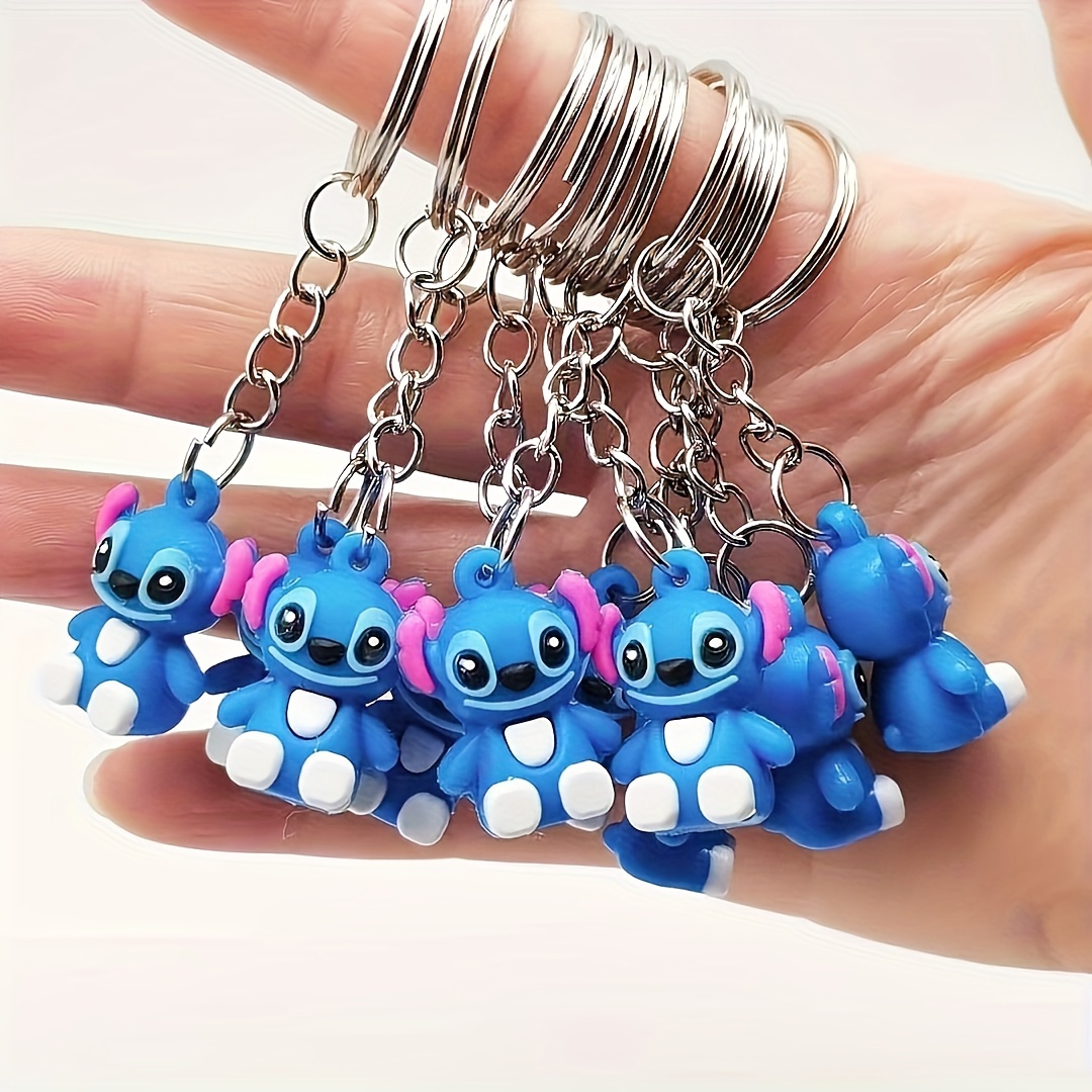 

10pcs, Stitch Keychain Cartoon Cute Doll Keyring Fashion Couple Bag Ornament Key Chain Car Pendant Gift