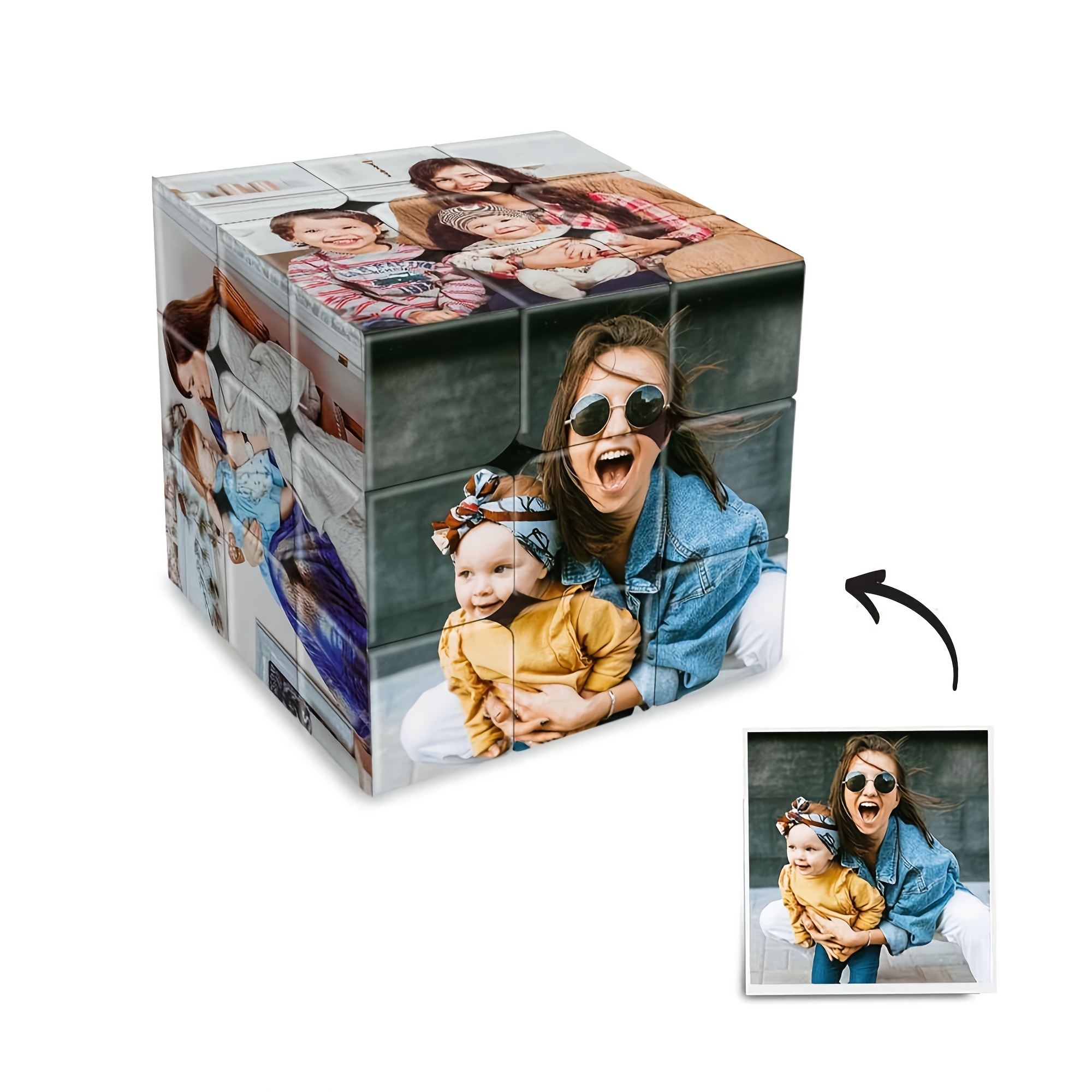 

Customized Photo Cube - Capture With 6 Personalized Photos, For Birthdays, Anniversaries, And .