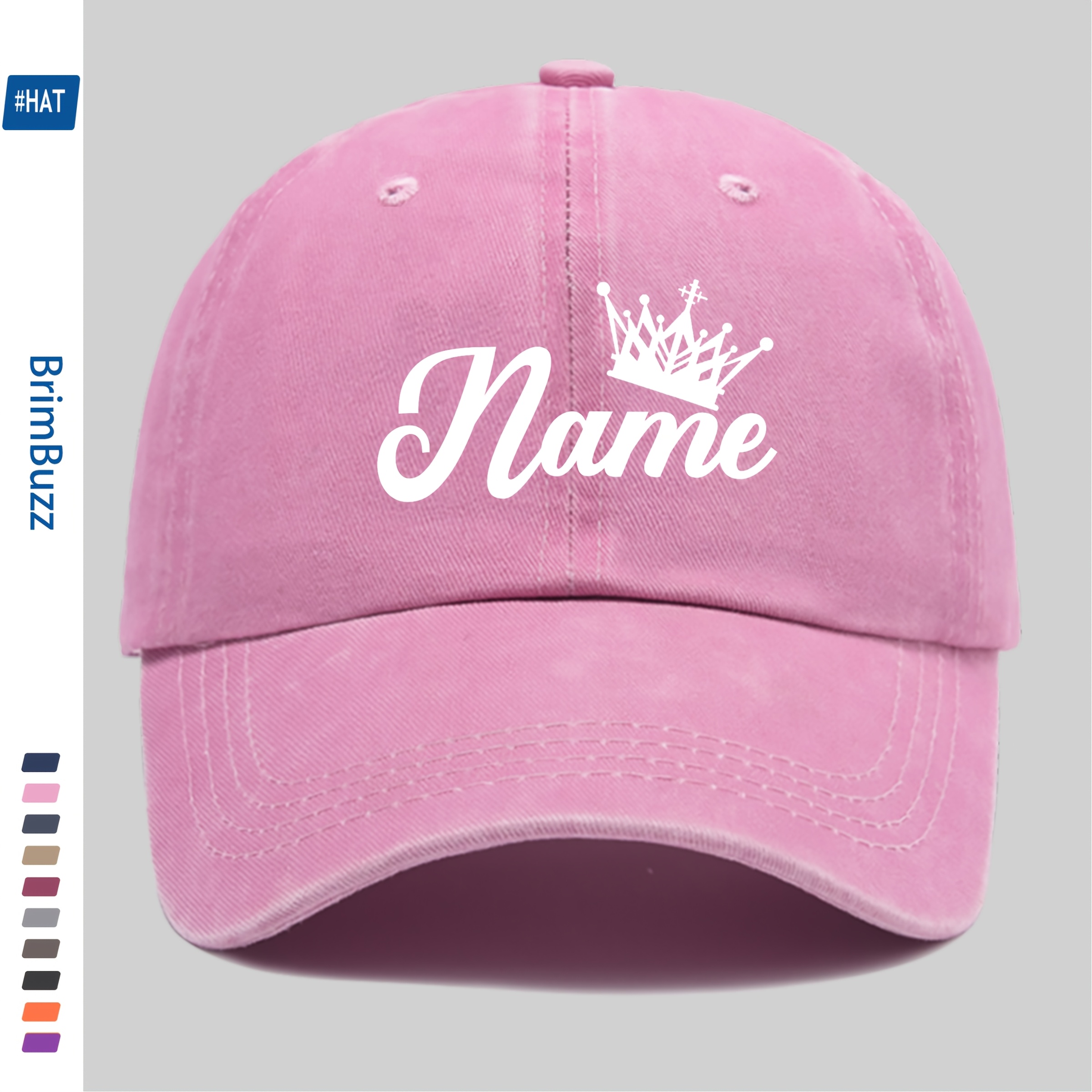 TEMU 1pc Customizable Baseball Cap With Personalized Text And - Adjustable Lightweight Casual Hat, Washable Golf Cap, Prom Party Decor Hat, Vintage