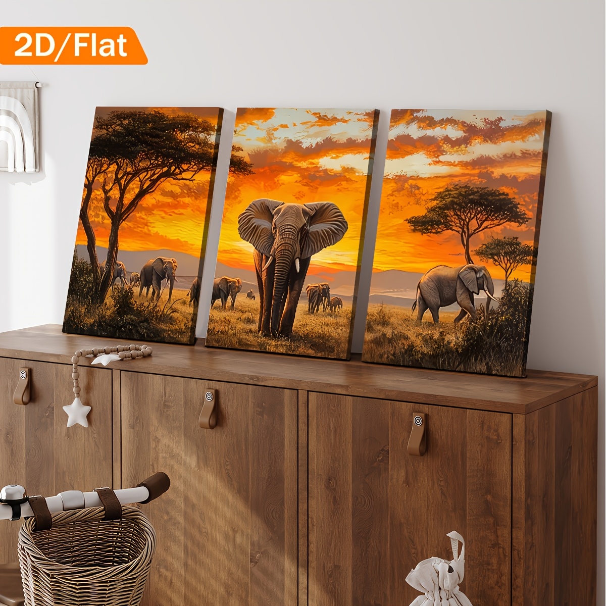 2D Plat Ingelijst Canvas Schilderij en Poster,
