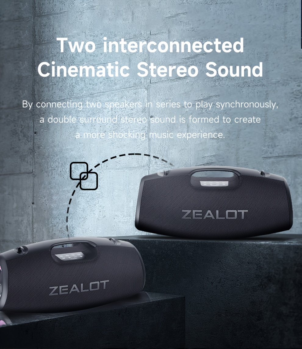   s78 wireless speakers dsp technology   dual pairing long     playtime loud stereo     charging cable and aux cable connect with mobile phone tablet tv for halloween Product details 7