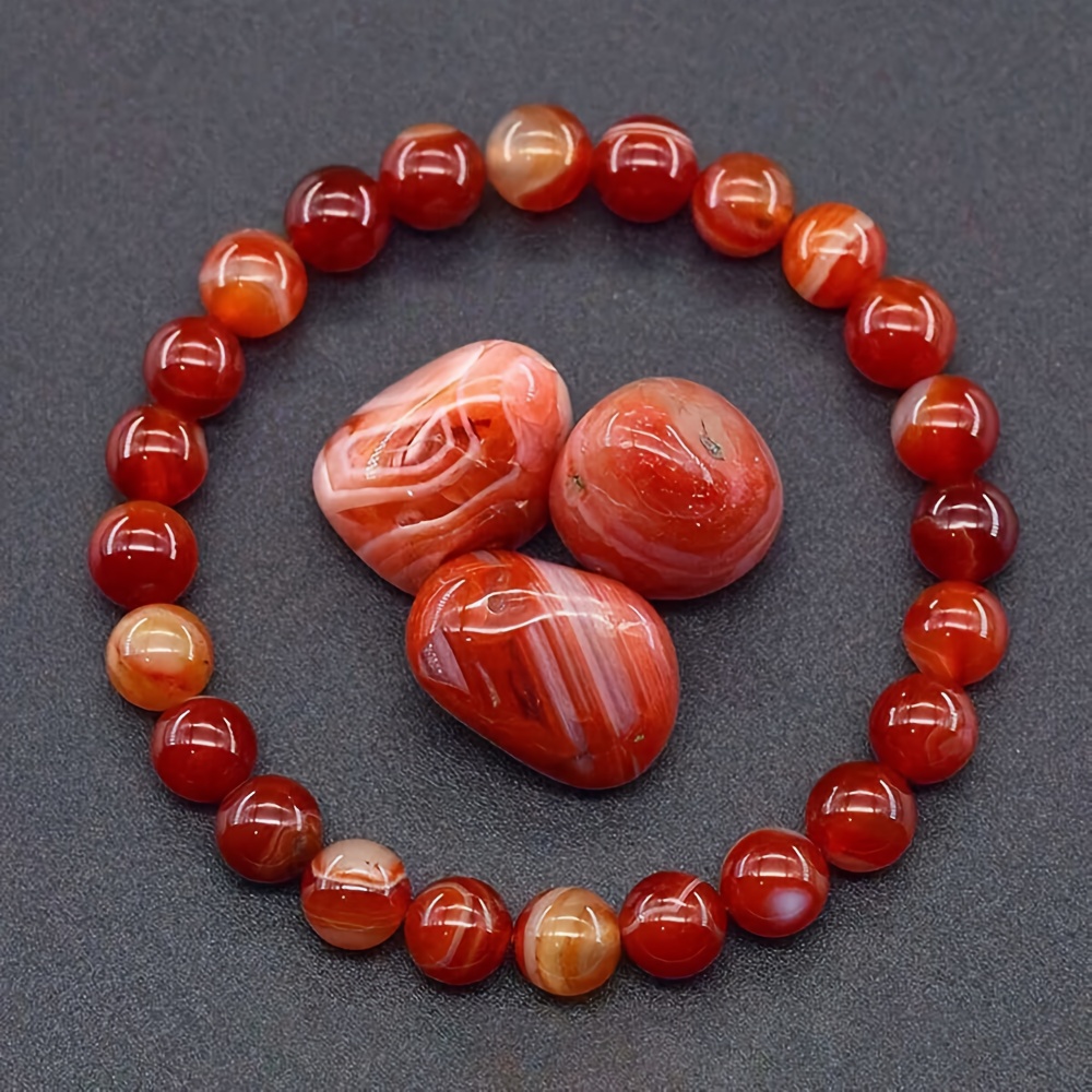 E-shop Natürliches rotes Achat Verstellbares Armband Bohoian Retro Universal Ausgefallene Passform Geeignet für den täglichen Gebrauch