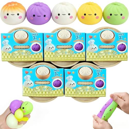party gift set 3 sets 9pcs per set 3pcsss baozi and 3pcsss steamer lid and 3pcsss steamer base cute stress relief soft baozi stress ball dumpling soft toy sensory toy stress toy soft stress relief toy