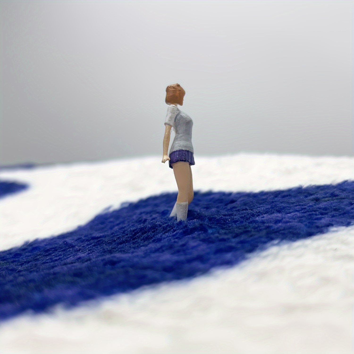 1pc blue cartoon creative caution wet floor carpet soft and comfortable   cashmere material tpr non slip bottom back suitable for bathroom laundry room kitchen washstand creative door mat and other indoor home carpet decoration oval cute   bath rug Product details 9