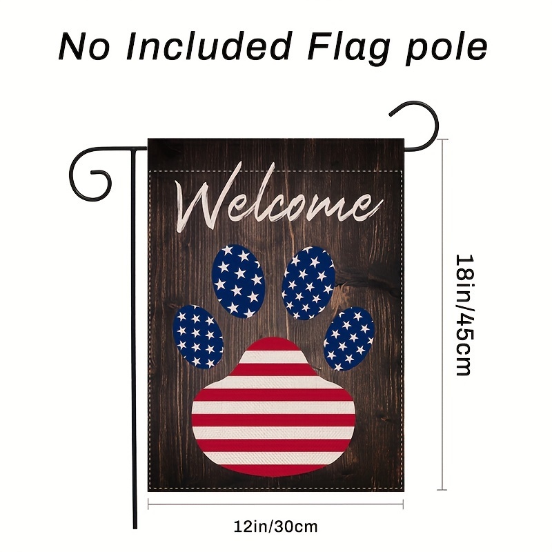 Patriotische Gartenflagge Für Gedenktag & 4. Juli – 30,5x45,7 Cm, Doppelseitig Bedruckt, Wetterfest