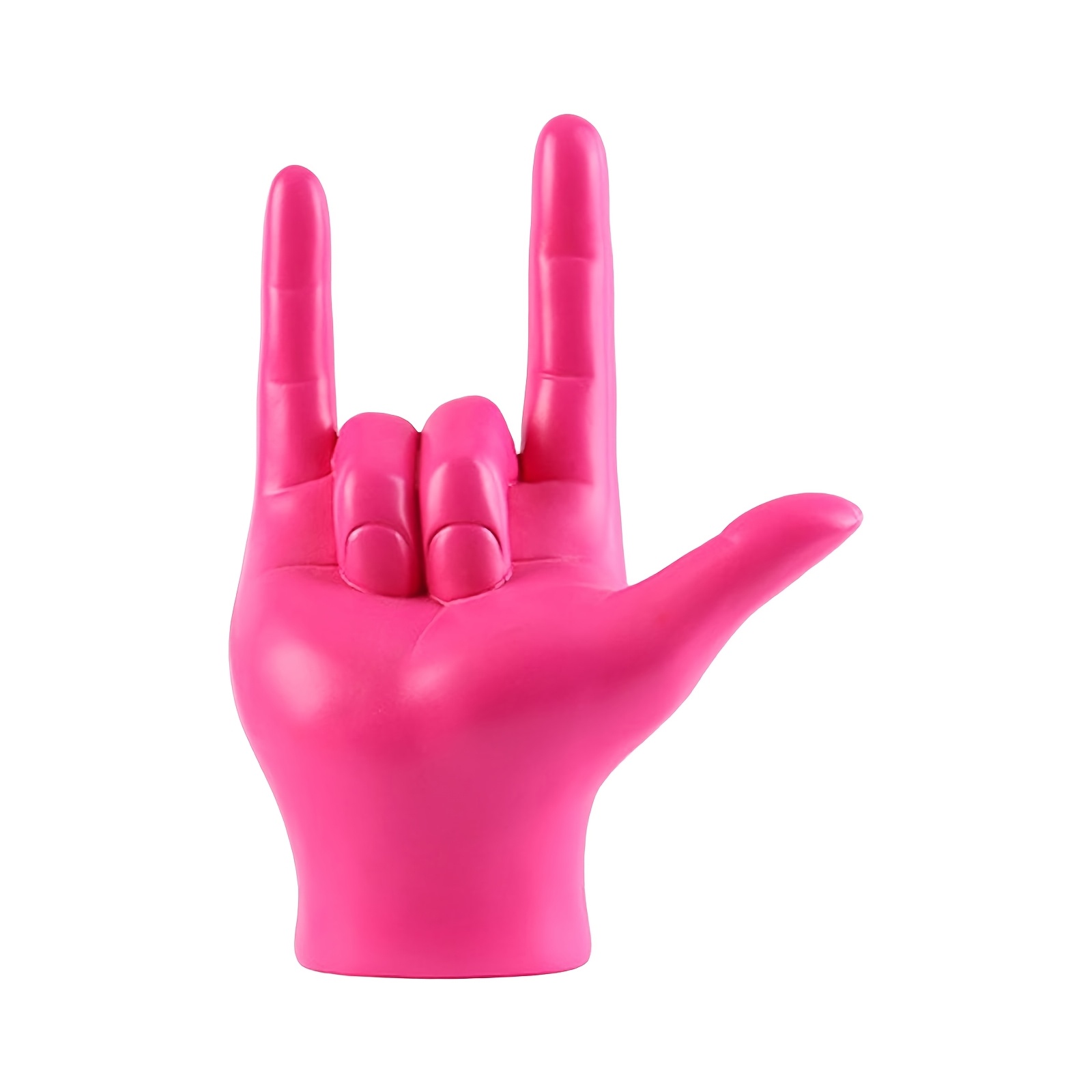 1pc This Resin Sculpture, Depicting A For Rocker Hand, Is A Decorative Tabletop Piece For Rock And Music Lovers, Suitable As An Ornament For Home Or Office Bookshelves Or Fireplace Mantels