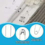 a pack of 260 silvery nickel plated steel safety pins in 5 different sizes with suitable for clothing sewing and crafts details 6