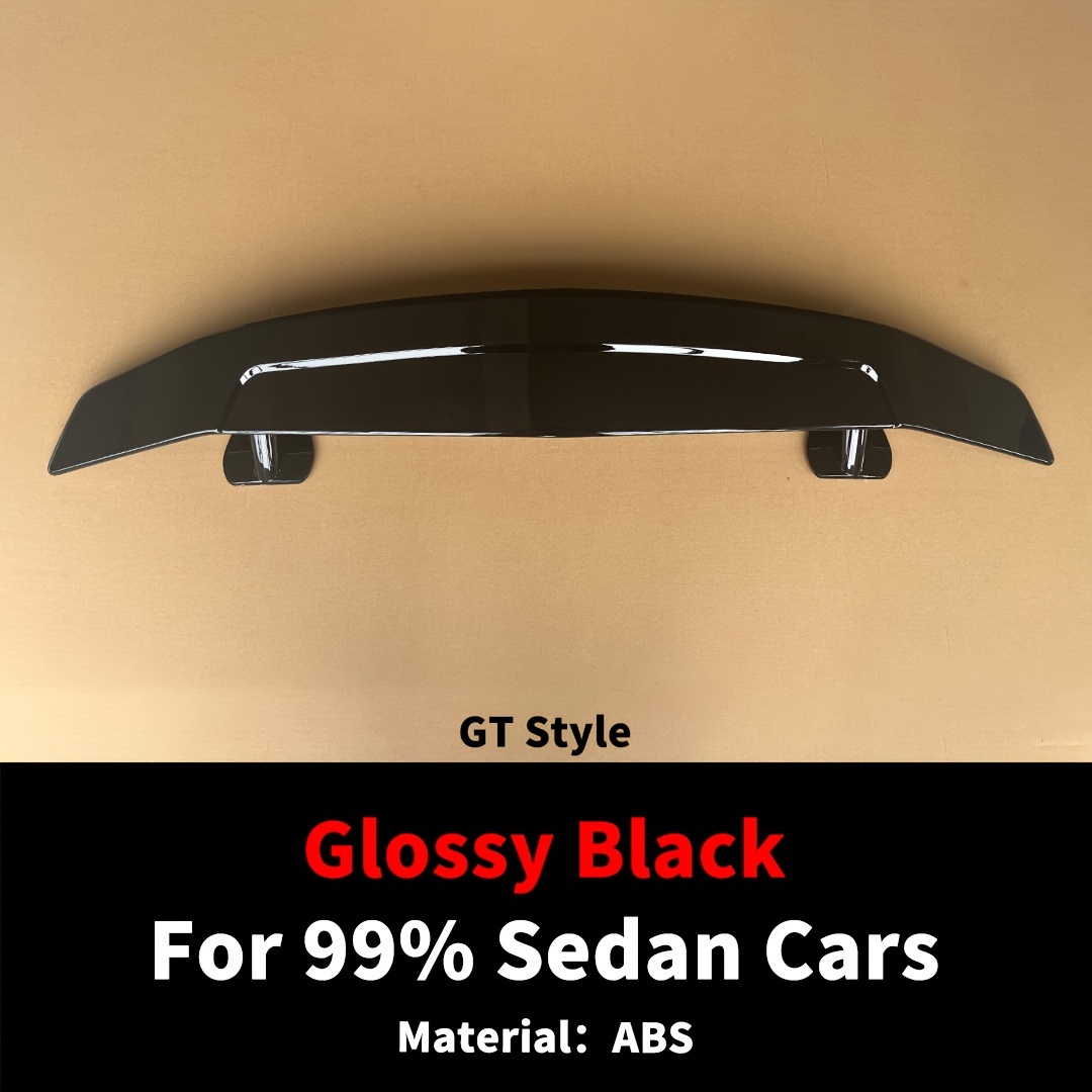TEMU Universal Rear Spoiler Wing Tail Air Deflector Dam Boot Lip For 99% Sedan Cars Jdm Tuning Accessories