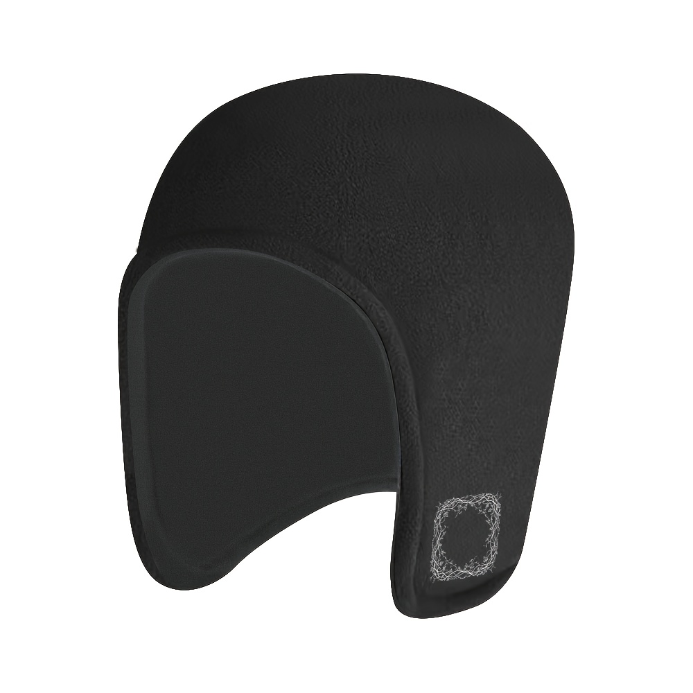 TEMU Men's Winter Unlined Fleece Sleeping , Grass Ring Print, Unisex Hat, Polyester Fleece Warm Ear-covering , Suitable For Casual Sleeping, Camping,
