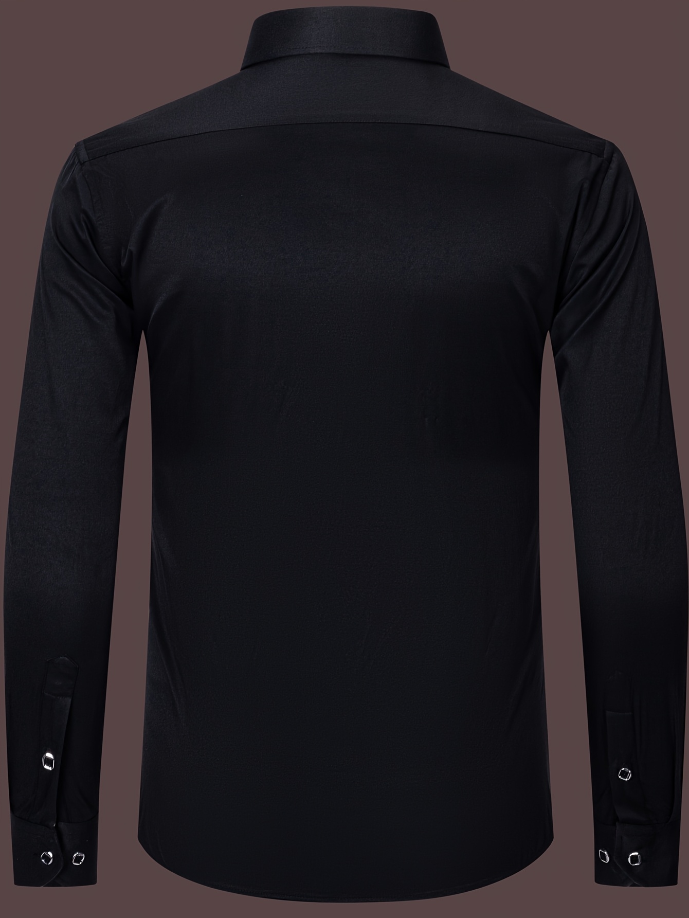 set two mens fitted dress shirts featuring a button collar - Temu