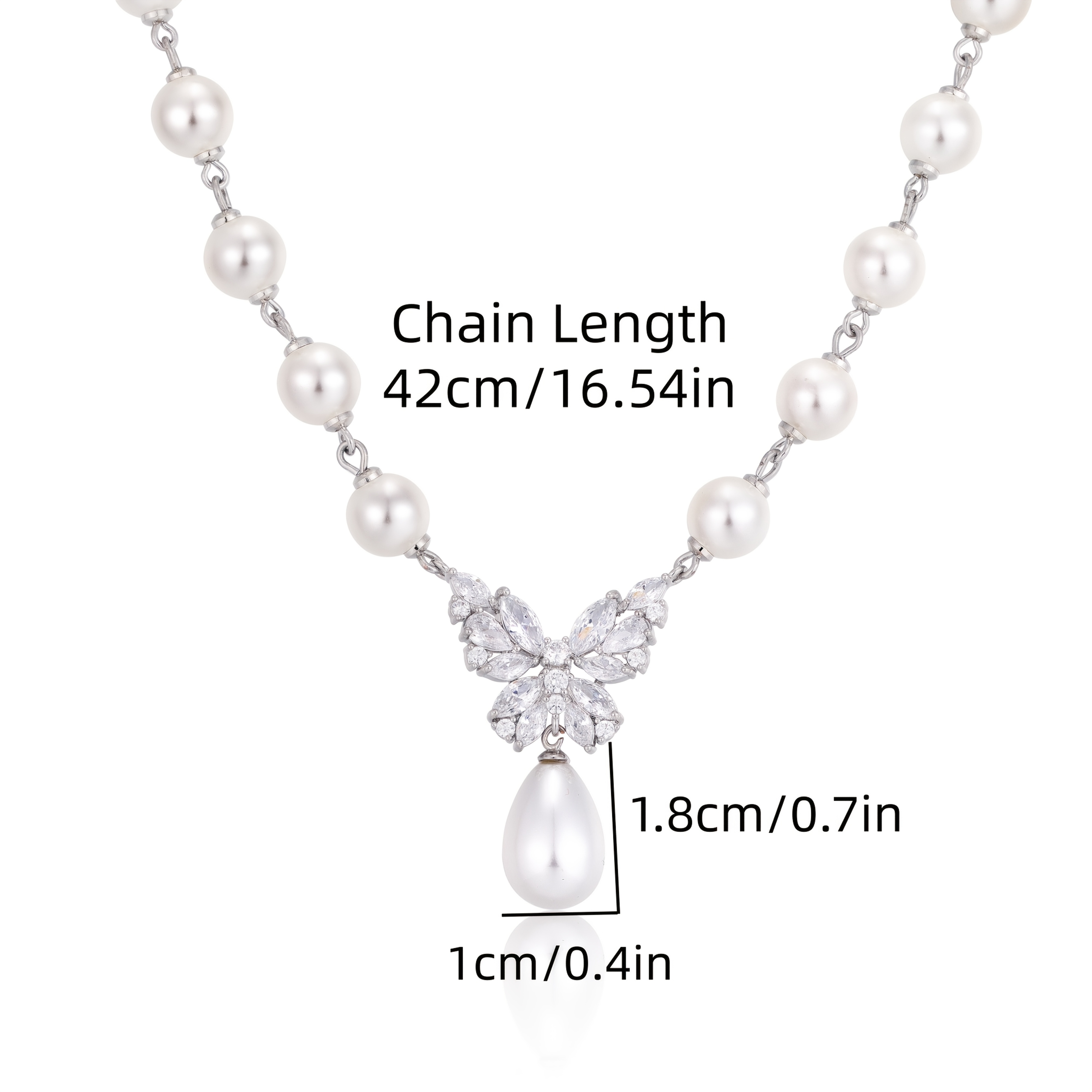 TEMU 925 Silver Women's Silvery Freshwater Pearls Hoop Pendant Necklace, Exquisite Carving , Anti-allergy Material, European And American Trendy