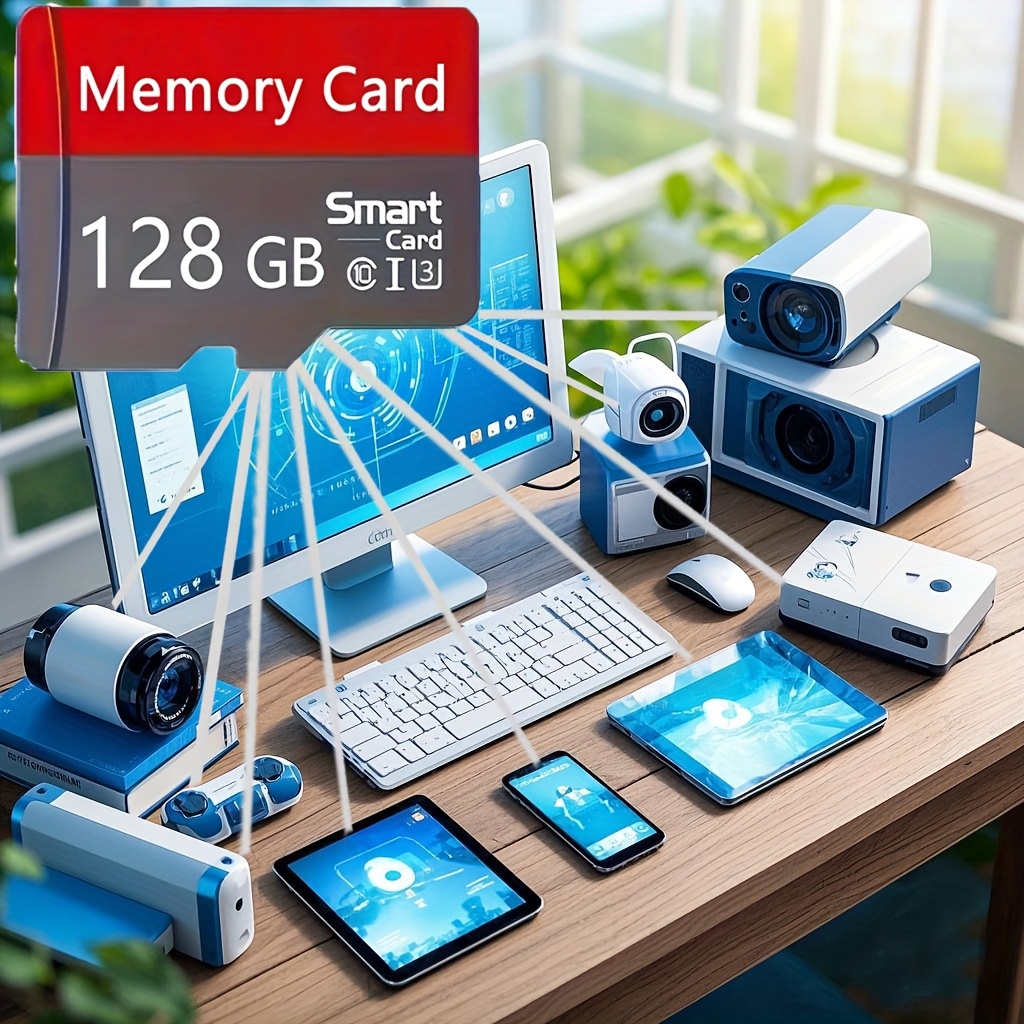 Memory Card/TF Card - Red and Gray TF Cards, High-Speed 10-Level U3 Mini SD Card, Available in 512MB 8GB 16GB 32GB 64GB 128GB for Smartphones, Tablets, Cameras, Surveillance Cams, Game Consoles and Other Reliable and Safe Performance